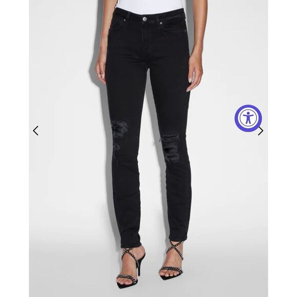 Ksubi Denim - Ksubi Black Chitch Boneyard denim jean Distressed Slim Fit Stitch Design 29